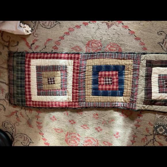 Handcrafted Patchwork Table Runner - Rustic Plaid Design - Picture 5 of 7